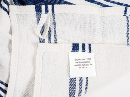 KAF Home Assorted Flat Kitchen Towels | 100% Cotton - 18 x 28 inches | Ultra Absorbent Soft Dish Towels | Perfect for Cooking, Cleaning, and Drying Hands (Navy, 10 Pack)