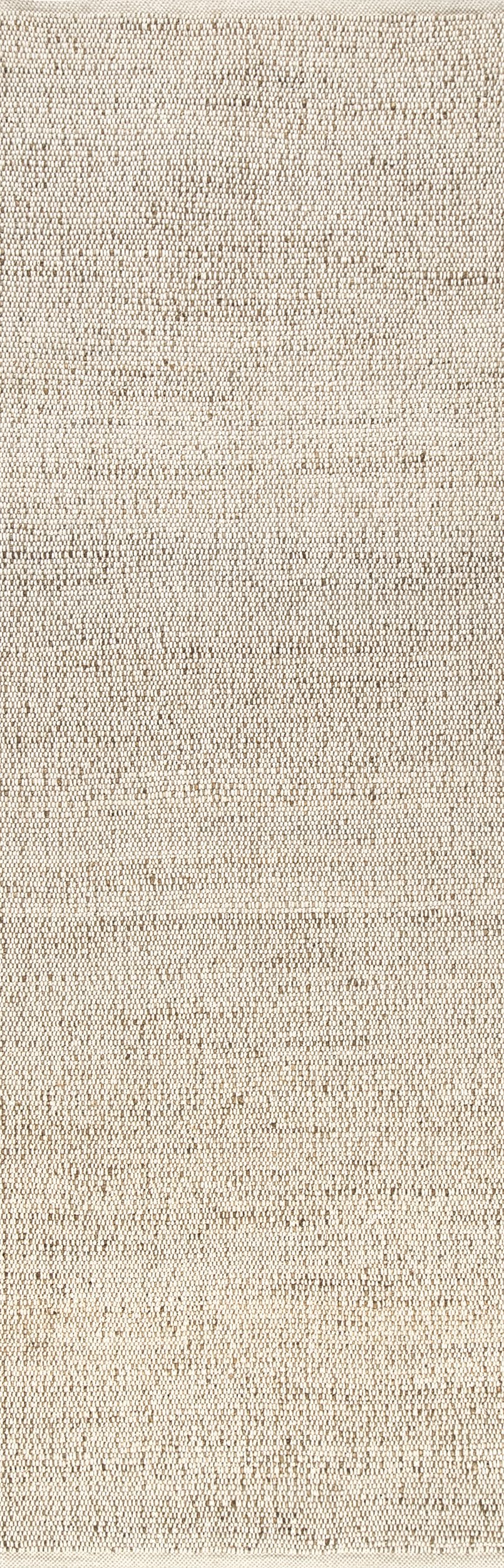 nuLOOM 2'6" x 10' Elfriede Jute & Cotton Hand Woven Area Rug, Natural, Solid Rustic Farmhouse Style, Weaved Design, Natural Fiber, For Bedroom, Living Room, Dining Room, Hallway, Office, Entryway
