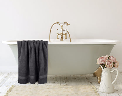 Utopia Towels - Premium Jumbo Bath Sheet (90 x 180 cm, 2 Pack) - 100% Ring Spun Cotton Highly Absorbent and Quick Dry Extra Large Bath Sheet - Super Soft Hotel Quality Towel (Grey)