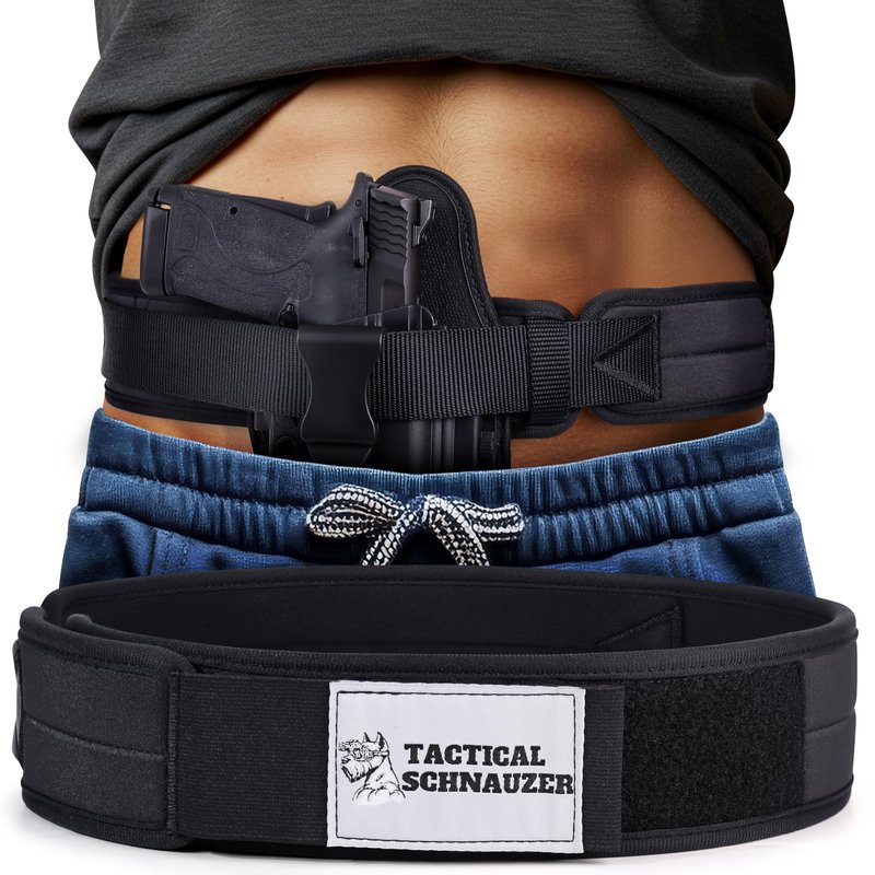 Tactical Schnauzer Concealed Carry Gun Belt | Use Your Own IWB Holster for Secure Retention and Safe Trigger Guard Protection - Concealed Carry for Men & Women