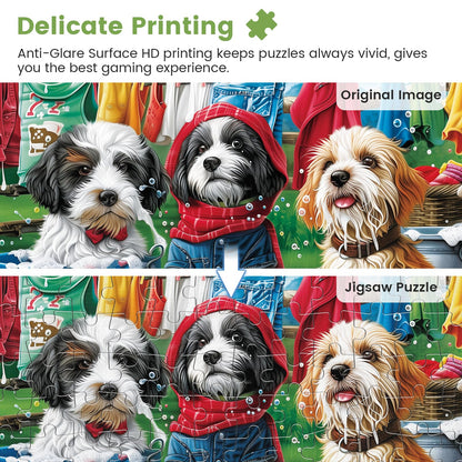 300 Piece Puzzles for Adults,Cute Dogs Jigsaw Puzzle for Adults Kids Seniors,Recycled Cardboard Dogs Large Piece Puzzle 300 Piece,Family Activity Great Gift for Family Friends 20.5 * 15 in