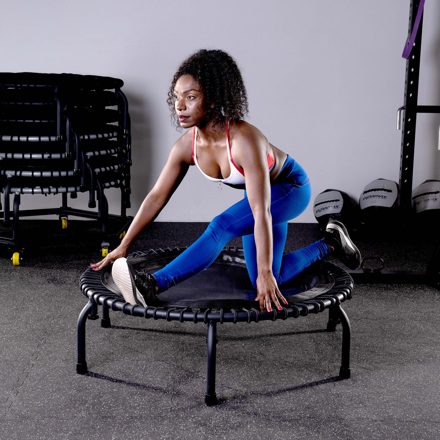 JumpSport 44" Fitness Trampoline Workout Rebounder, Adjustable Bounce, Model 550f/570 PRO