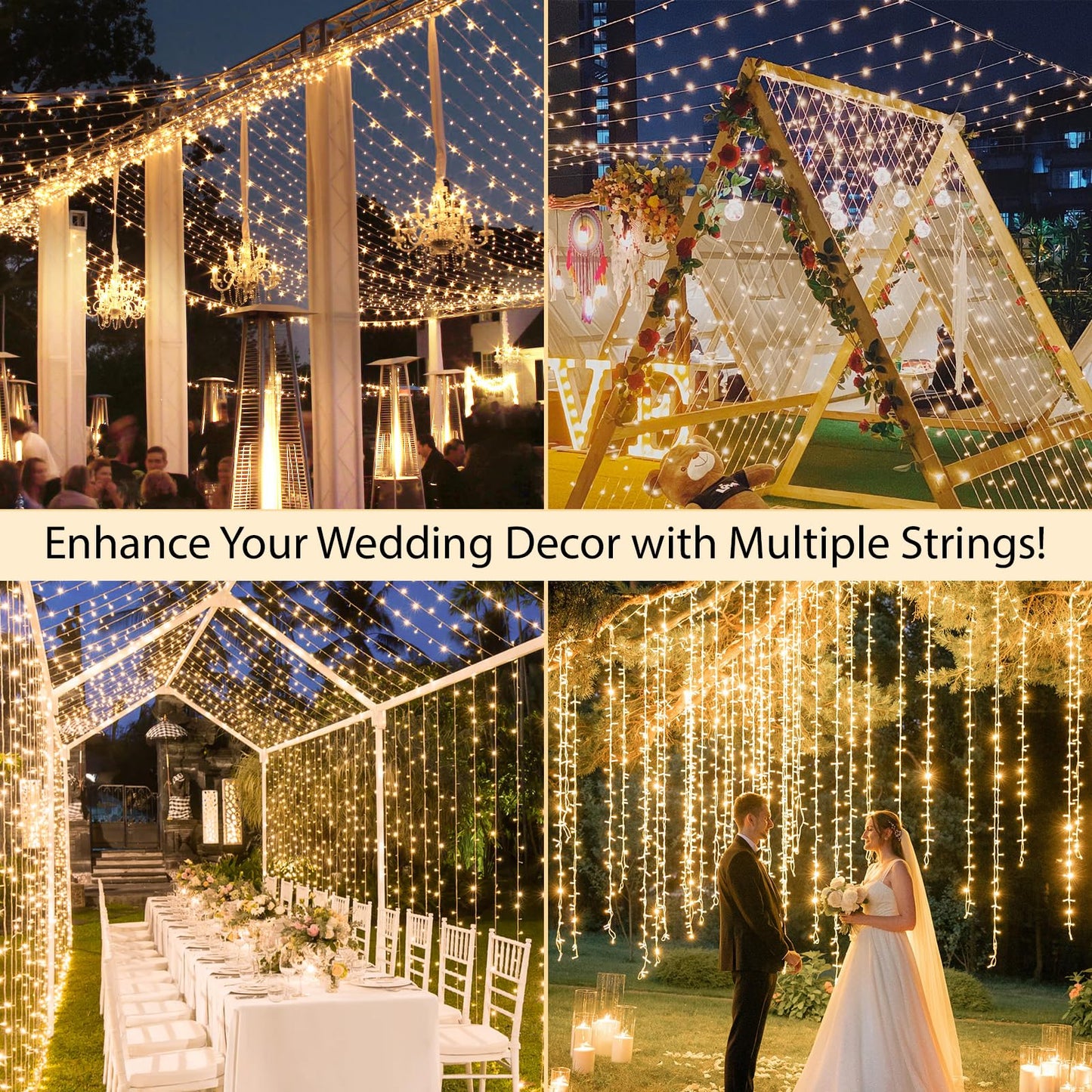 suddus Indoor Christmas Lights with Remote, Warm White String Lights Plug in with Timer, 33ft 100 LED Twinkle Fairy Lights for Bedroom Xmas Tree Wreath Garden Party Outdoor Thanksgiving Decorations