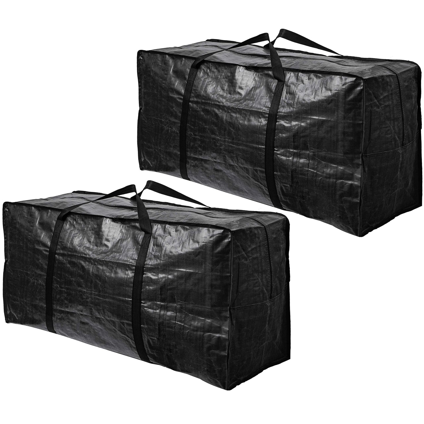 BAG-THAT! 68.5 GAL 2 Pack XXL Jumbo Extra Large Heavy Duty Stronger Handles Storage Bags Moving Totes Zippered Reusable Wrap Around Handle Storage Totes