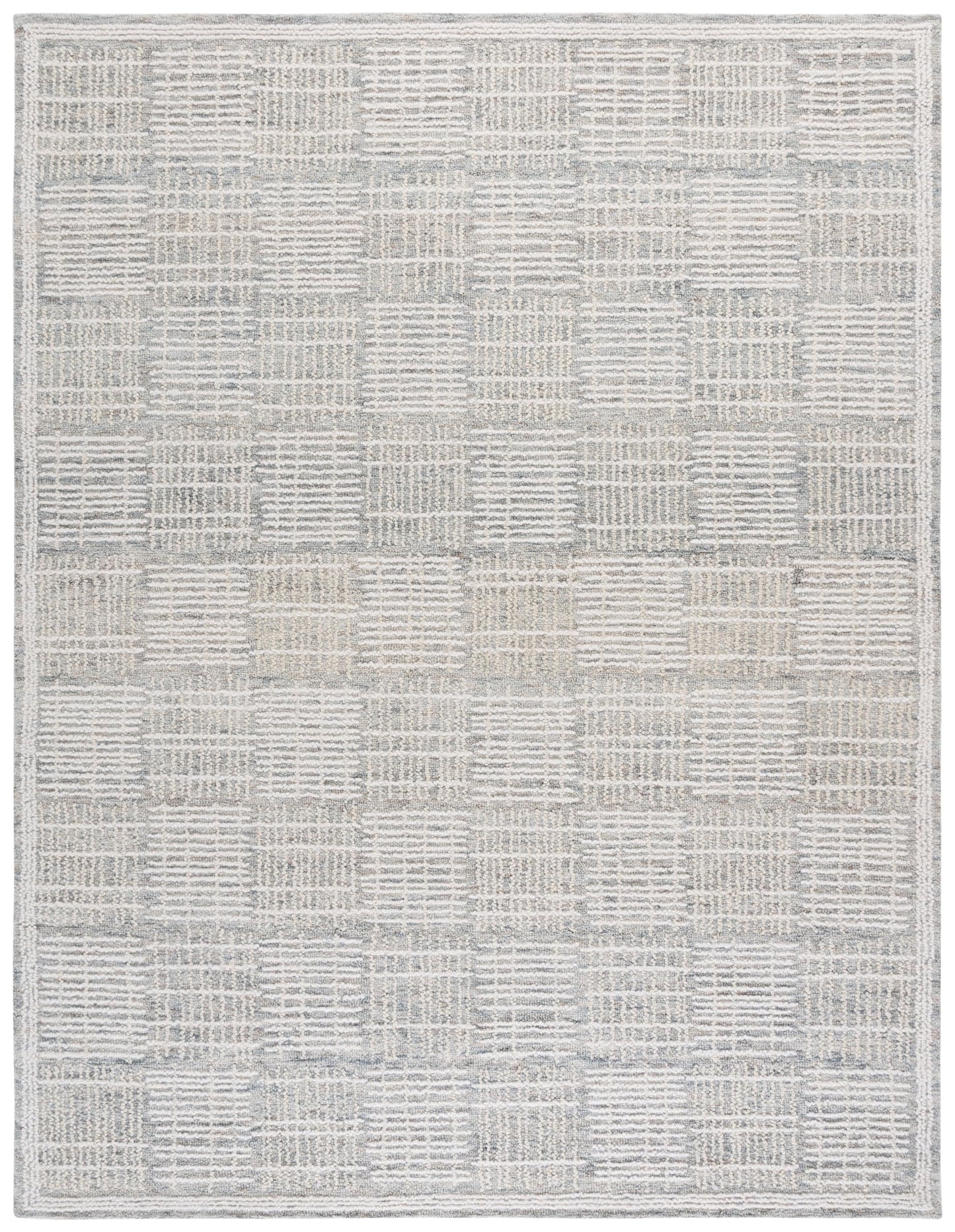 SAFAVIEH Area Rug 9x12 - Abstract Collection - Large - Dark Grey & Ivory, Handmade Wool, Ideal for Living Room, Bedroom, Dining Space (ABT275G)