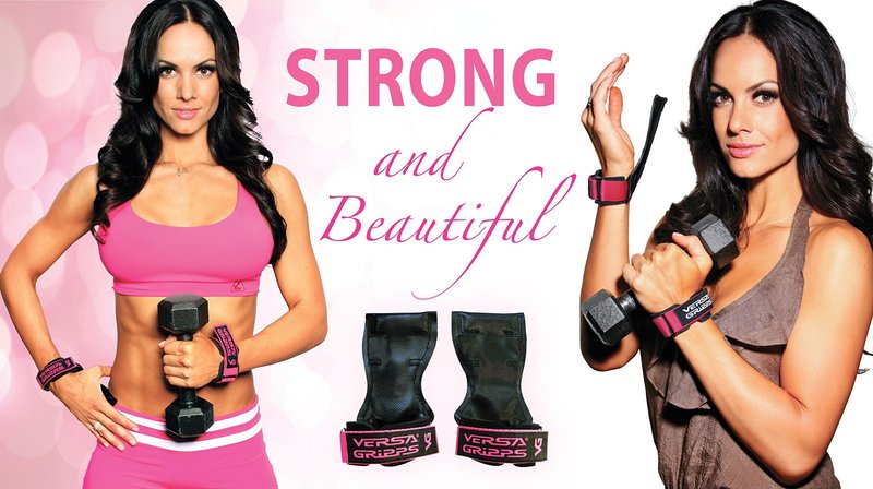 Versa Gripps® Fit, Made in the USA, Wrist Straps for Weightlifting Alternative, the Best Training Accessory, Pink, XS