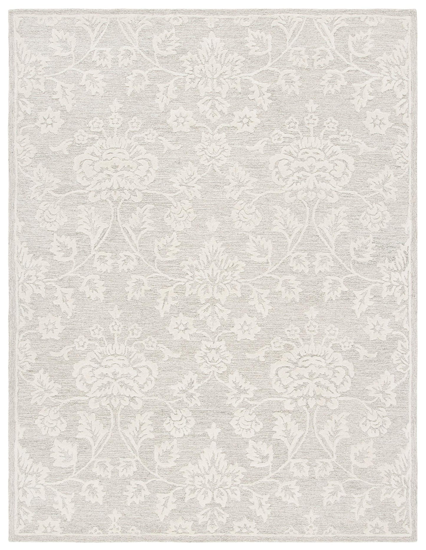 SAFAVIEH Glamour Collection 8' x 10' Beige/Ivory GLM651B Handmade Premium Wool Area Rug