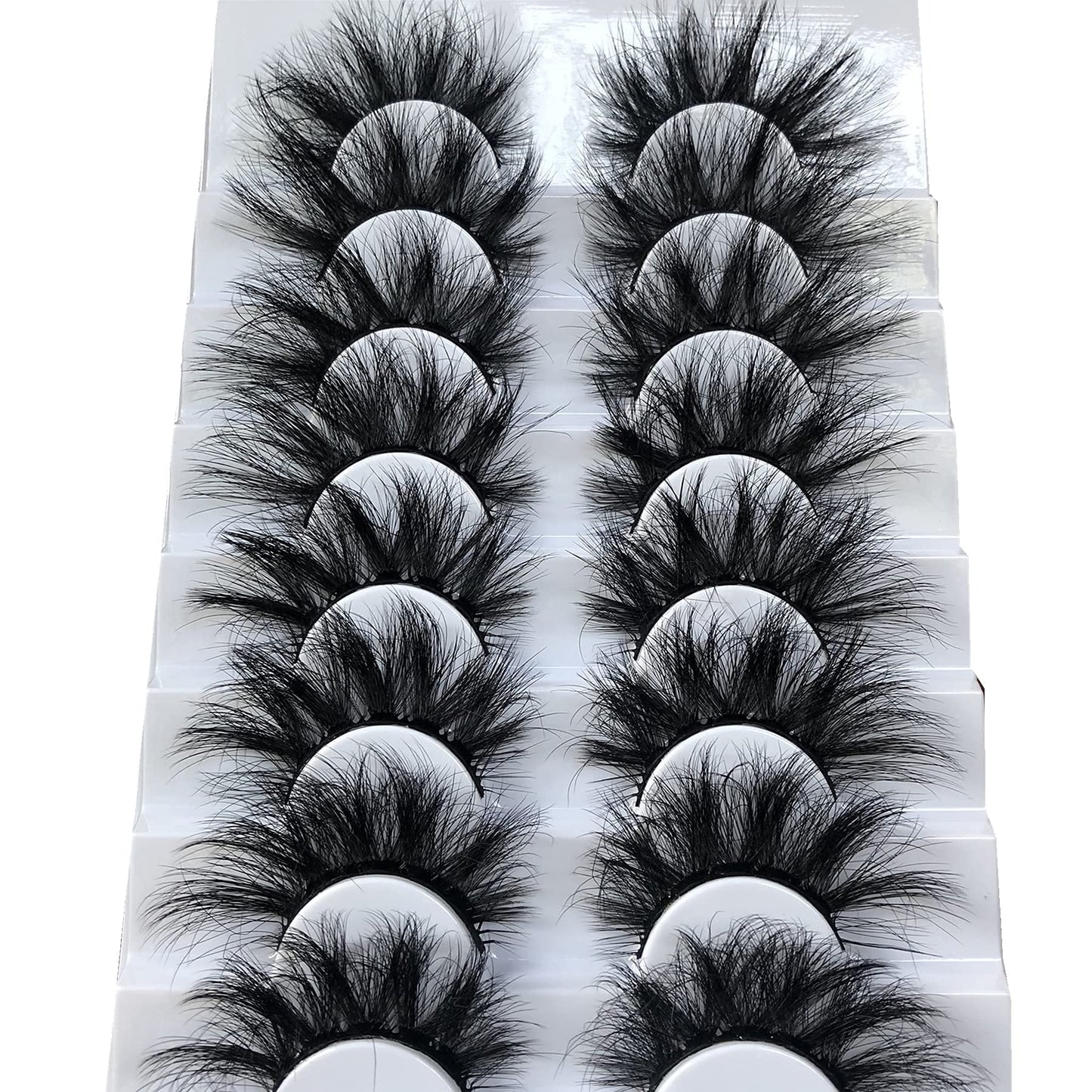 GMAGICTOBO False Eyelashes Wispy Eyelashes Faux 3D Mink Lashes Thick Volume Long Soft Dramatic Strip Eye Lashes Pack 8 Pairs