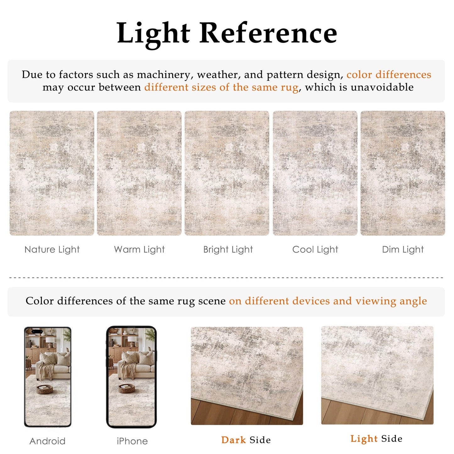 HUGEAR 8x10 Area Rug Beige Machine Washable Rugs Abstract Indoor Rug Modern Low Pile Carpet Distressed Throw Rug for Bedroom Living Office Dining Laundry Non Slip