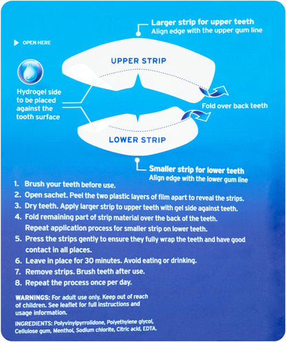 Wisdom Intense White - Teeth Whitening Strips (6 Shades Whiter in 7 Days)
