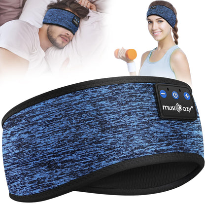 MUSICOZY Sleep Headphones Headband Bluetooth Soft Headphones for Sleeping & Sport with Thin Speakers,Wireless Music Earphones Tech Gifts for Men Women Teens Yoga Workout Fitness Relax Travel