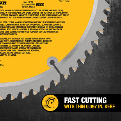 DEWALT 10-Inch Miter Saw Blades/Table Saw Blades, 2-Blade Combo, 60-Tooth & 32-Tooth Pack (DW3106P5)