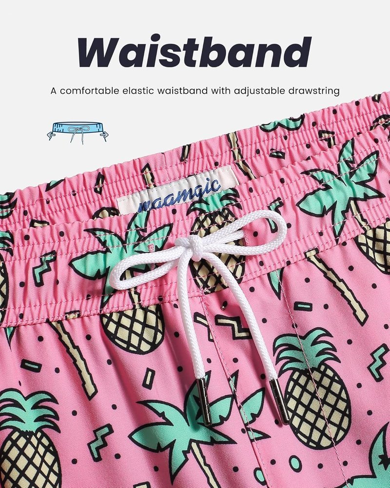 Men's Swim Trunks with Compression Liner - Quick Dry Bathing Suit | 5 Inch, Zipper Pockets, No-Chafing