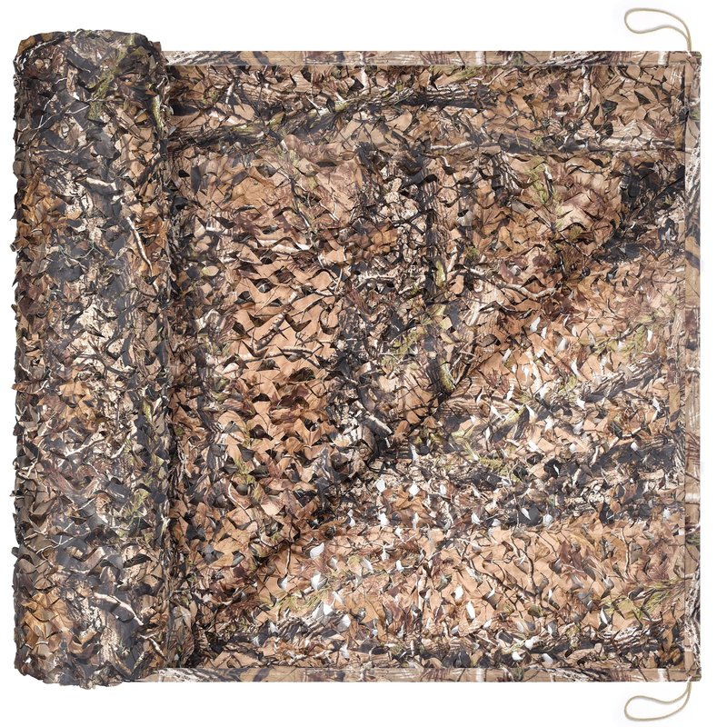 Camo Netting Camouflage Netting with Mesh Backing Military Camo Nets Sunshade Fence Tarp Net Lightweight Great for Duck Hunting Blind Shooting Photography