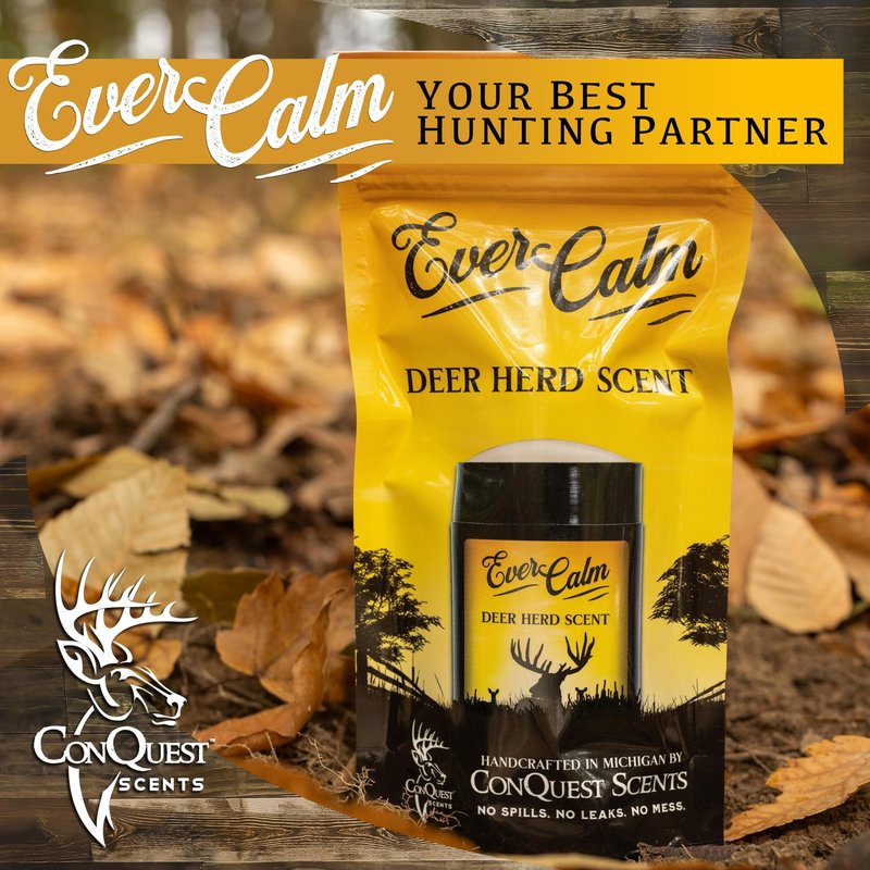 Conquest Scents EverCalm Deer Herd Scent Bottle – Deer Attractant & Calming Scent, All-Season Effectiveness, Versatile Hunting Liquid Bottle, 4.0 oz