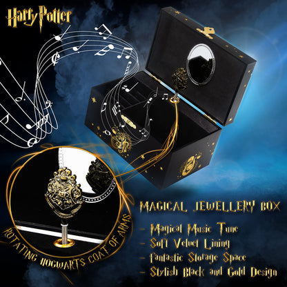 Harry Potter Jewelry Box, Musical Box Storage with Spinning Hogwarts Crest