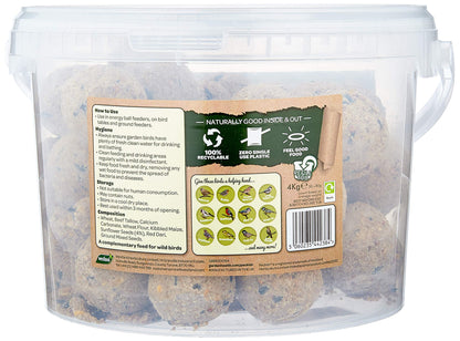 Peckish Natural Balance Energy Suet Fat Balls for Wild Birds, 50 Tub, 27 x 27.5 x 19 cm