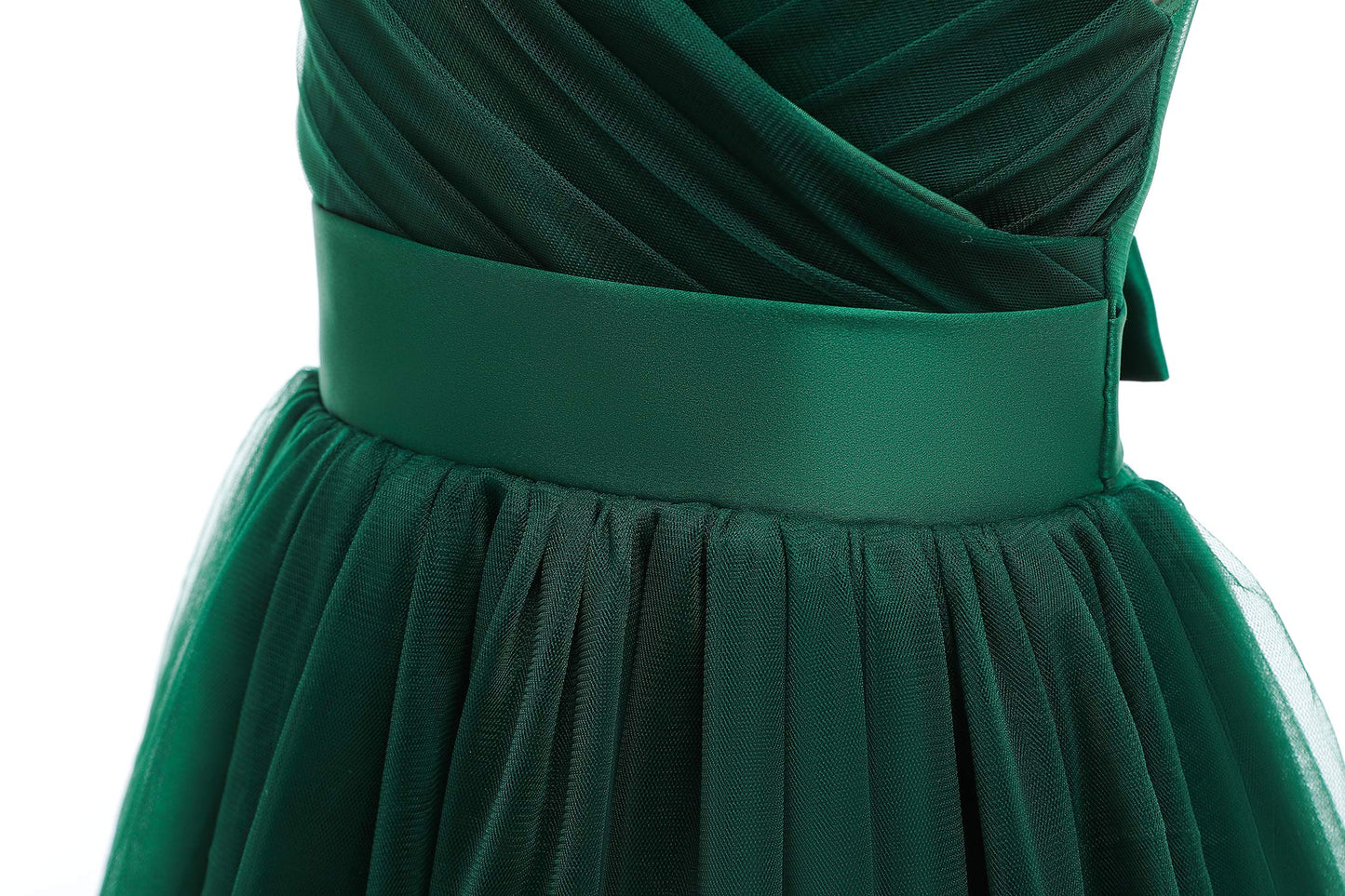 Glamulice Emerald Green Flower Girl Dress Lace Bridesmaid Long A Line Wedding Pageant Dresses Elegant Spaghetti Strap Party Gown Holiday Formal Princess Christmas Green Dance Photo Shoot Ball Gown 10