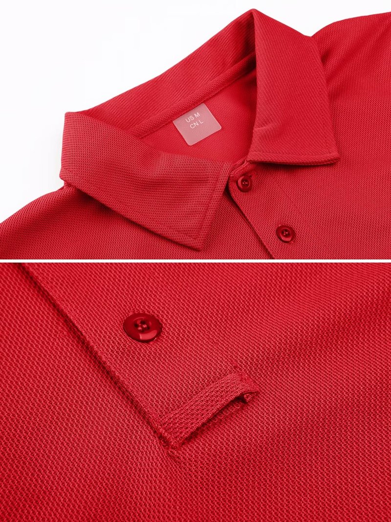 MAGCOMSEN Red Polo Shirts for Men Golf Polos Fishing Shirts Casual Shirts Quick Dry Summer Shirt Tomato Red M