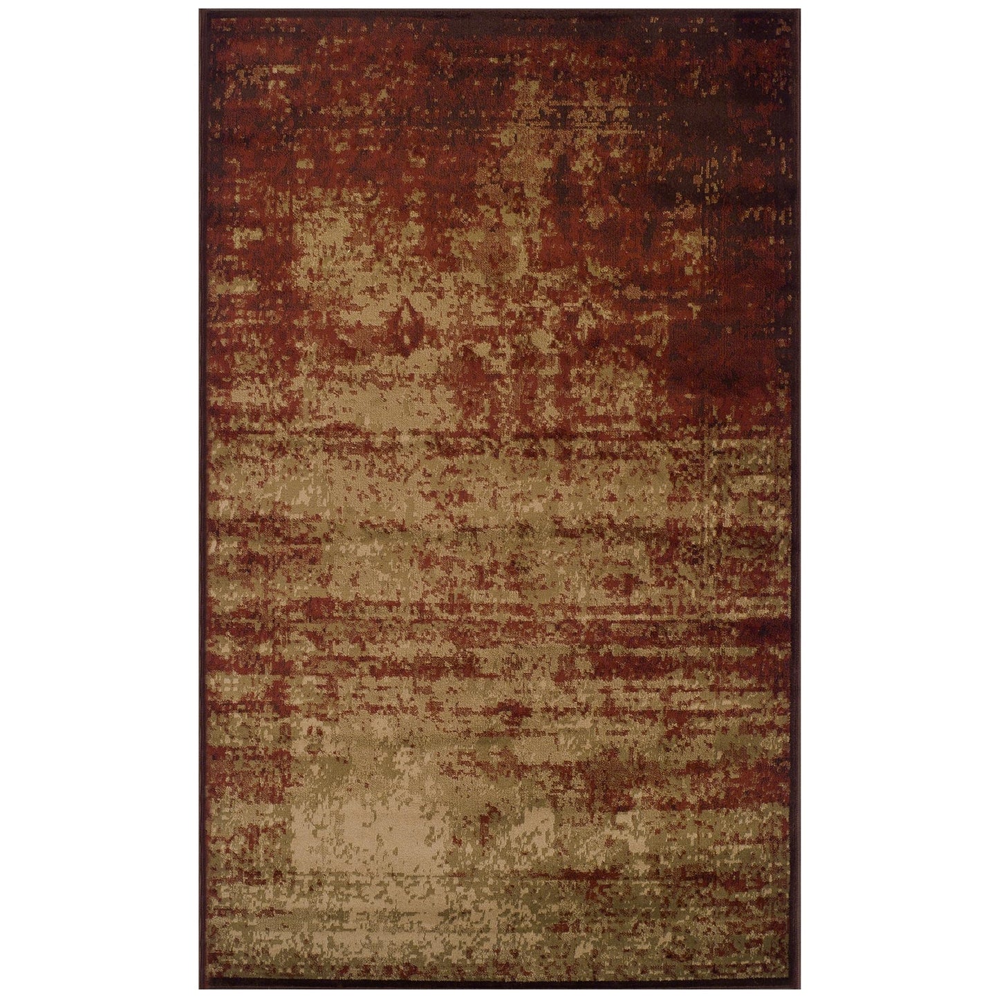Superior Indoor Area Rug, Jute Backing, Easy Care,2'x3', Auburn