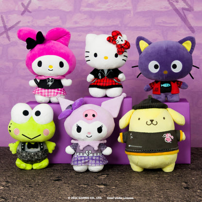 Jazwares Hello Kitty and Friends Series 2, Hello Kitty Red Punks Plush - Officially Licensed Sanrio Product from Ages 6+