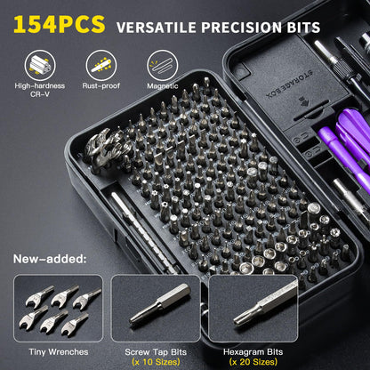 Faireach 170 in 1 Precision Screwdriver Set, Professional Repair Tool Kit with Portable Case, Small Screwdriver Kit for PC, Computer, Cellphone, Tablet, iPhone, iPad, Mac, Electronic etc