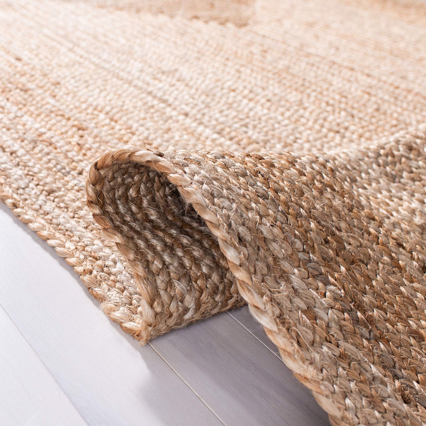 SAFAVIEH Area Rug 6x9 - Cape Cod Collection - Natural Brown, Handmade Braided Flat Weave Jute (CAP252A)