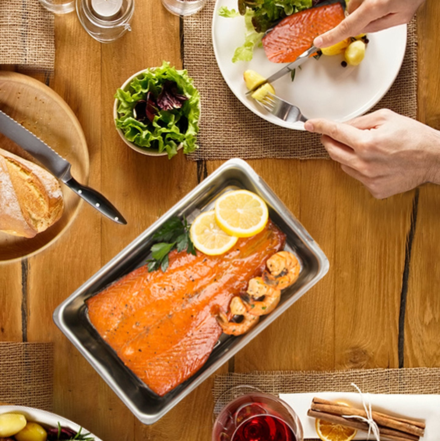 Camerons Indoor Outdoor Stovetop Smoker - Stainless Steel Barbecue Smoker Box w/Oak Wood Chips & Recipes - Works On Any Heat Source, Stovetop or BBQ Grill for Smoking Meats - Grilling Gift for Men