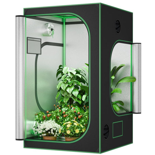 HANGKAI Home Grow Tent, Hydroponic Plant Growing Room w/Observation Window and Inner Tool Bag, 600D Highly Reflective Fabric Cover Indoor Grow Room, 48"x48"x80"