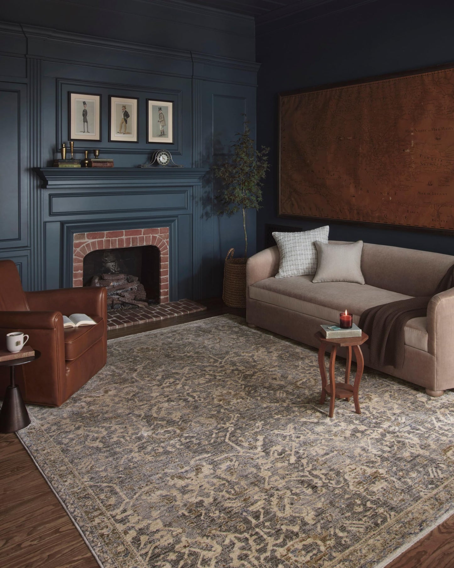 Loloi Magnolia Home by Joanna Gaines Junie Collection JUE-01 Blue/Natural 9'-6" x 13', .38" Pile Height, Area Rug