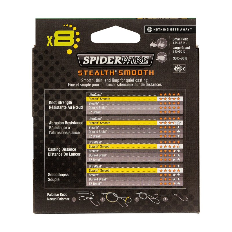 SpiderWire Stealth® Smooth Superline, Moss Green, 15lb | 6.8kg, 125yd | 114m Braided Fishing Line, Suitable for Freshwater Environments