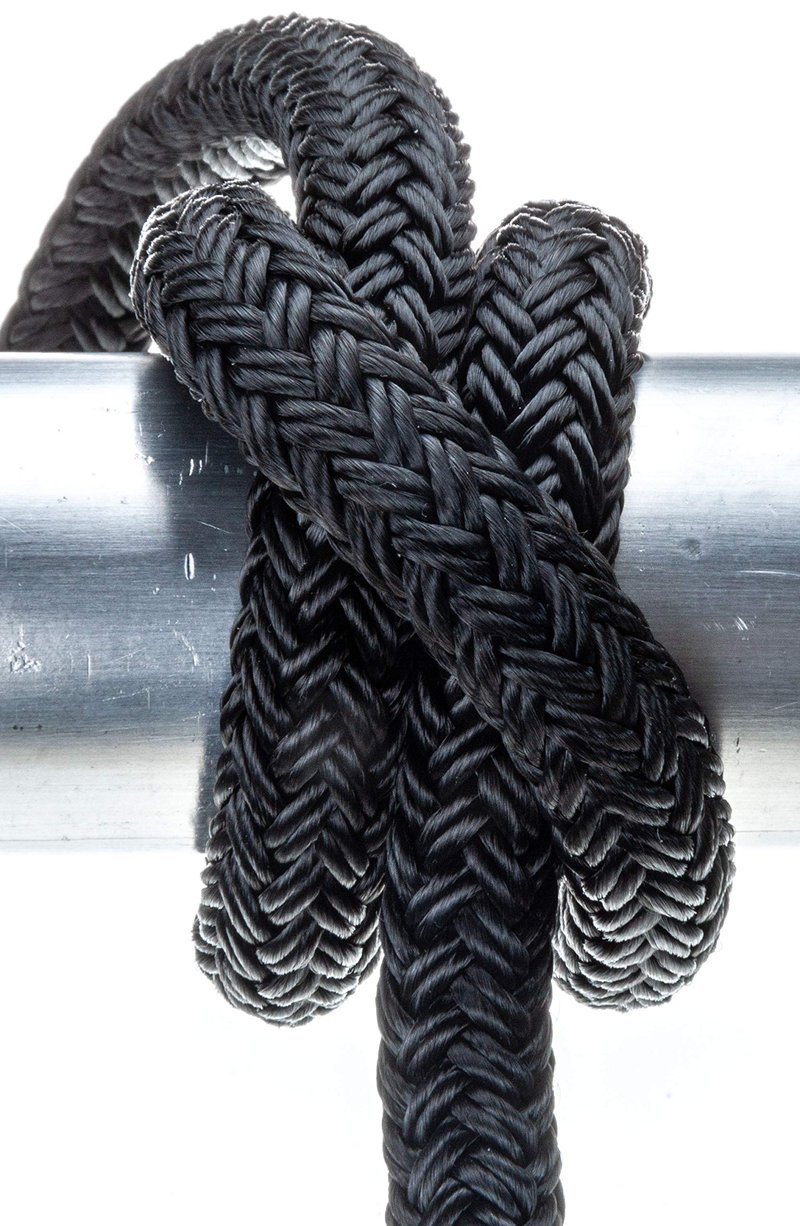 SEACHOICE Double-Braid Nylon Dock Line 1/2" x 15' 40351 Black
