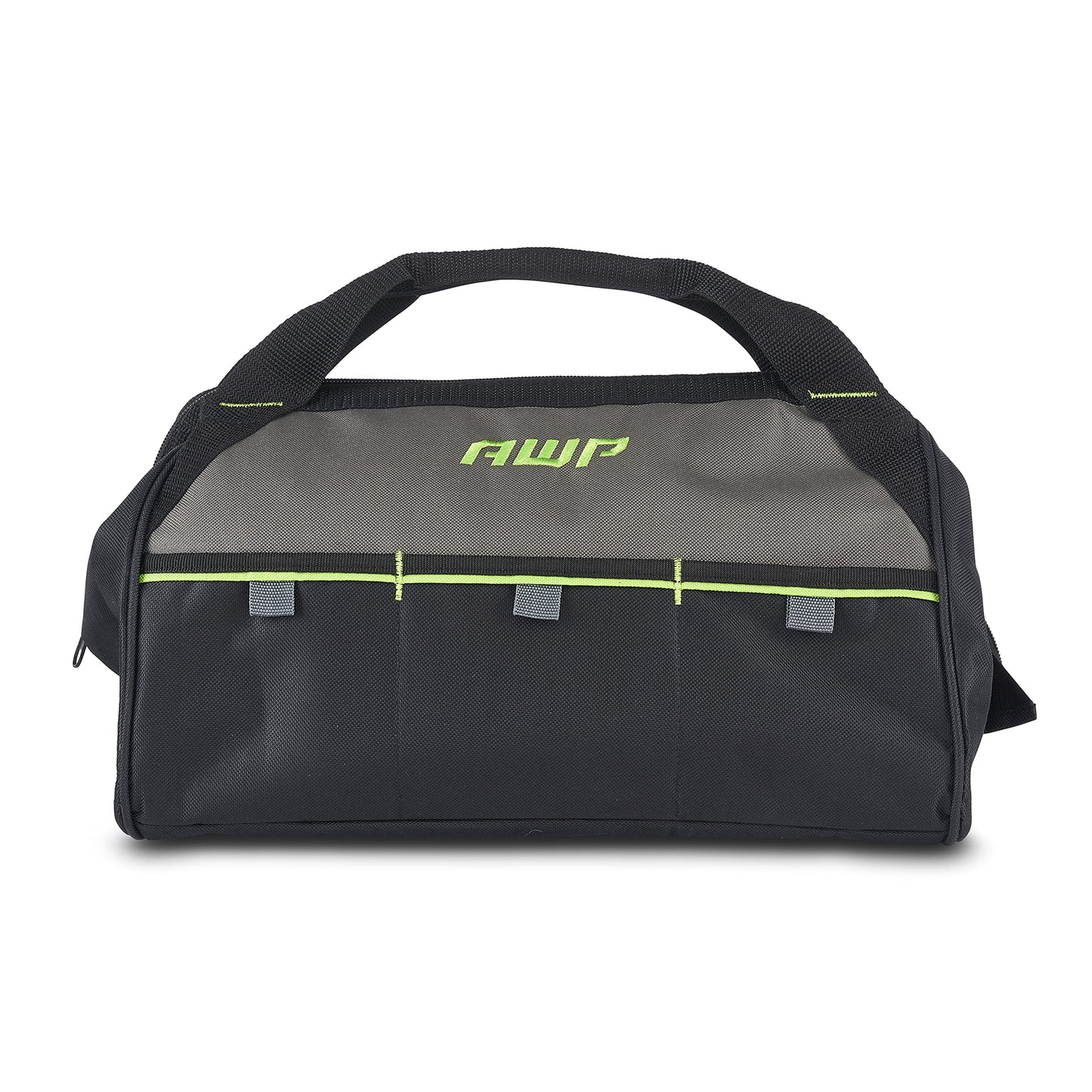 AWP Premium Tool Bag Durable Tool Tote Water-Resistant Organizer for Professionals and Contractors, Black, 15" | 1L-20015