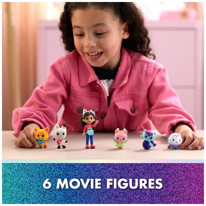 DreamWorks GABBY'S Dollhouse The Movie, Cat-Venture Crew Pack, 11-Piece Toy Figure Set with Accessories, Kids Toys for Girls & Boys Ages 3 and Up