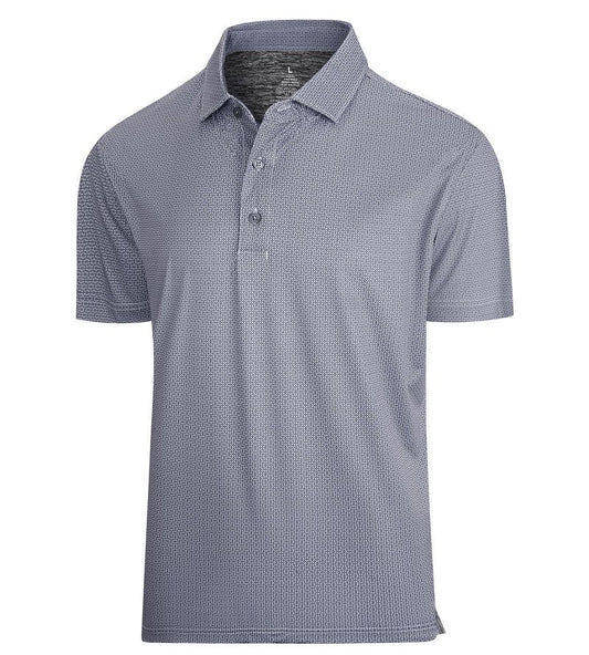 SAMERM Mens Golf Shirts Short Sleeve Dry Fit Performance Moisture Wicking Print Sport Polo Shirts for Men Casual，Black Dots，L