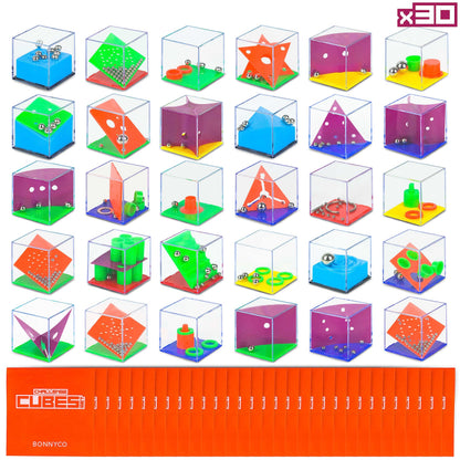 BONNYCO Challenge Cubes Party Bag Fillers for Kids Unisex Pack 30 Kids' Party Favours Toys, End of Year Gifts for Children, Pinata Filler Boys and Girls | Return Gifts Birthday, Mini Games Prizes