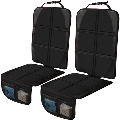 Beicarin Car Seat Protector Cushion Mat, 2 Pack Baby Seat Protector Child Car Seat with Organizer Pocket, Auto Dog Pad with Non Slip Backing Waterproof for SUV Sedan Truck