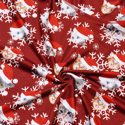 Kids Santa Cat Dresses for Girls Christmas Dress Clothes 6t 7t Burgundy