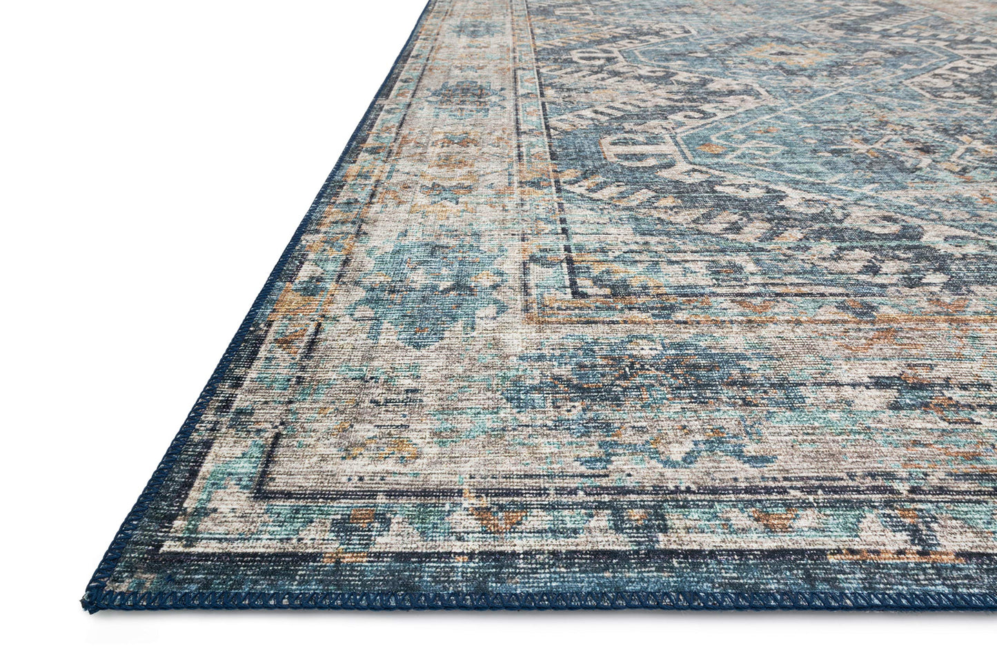 Loloi Skye Collection SKY-03 Denim/Natural 9'-0" x 12'-0" Area Rug