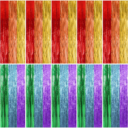 2 Pack Pink Backdrop Party Decorations Tinsel Curtain Party Backdrop Foil Fringe Birthday Decorations Photo Booth Streamer Backdrop Pink Theme Bachelorette Graduation Decor