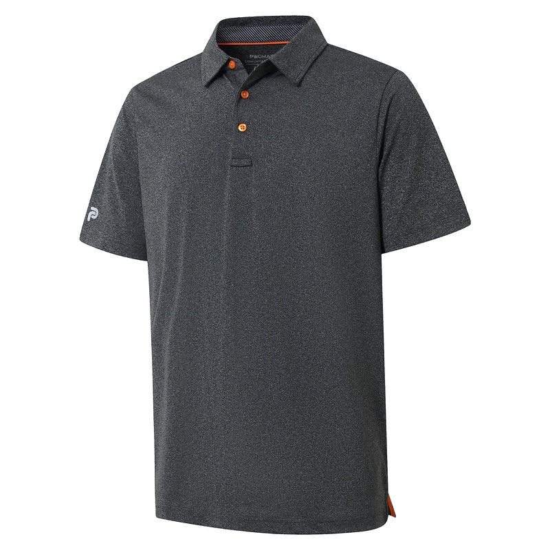 Golf Shirts for Men Dry Fit Performance Casual Collared Mens Golf Polo Shirts Moisture Wicking 4 Way Stretch Polo Shirts for Men Short Sleeve Polo Shirts, XXL Black