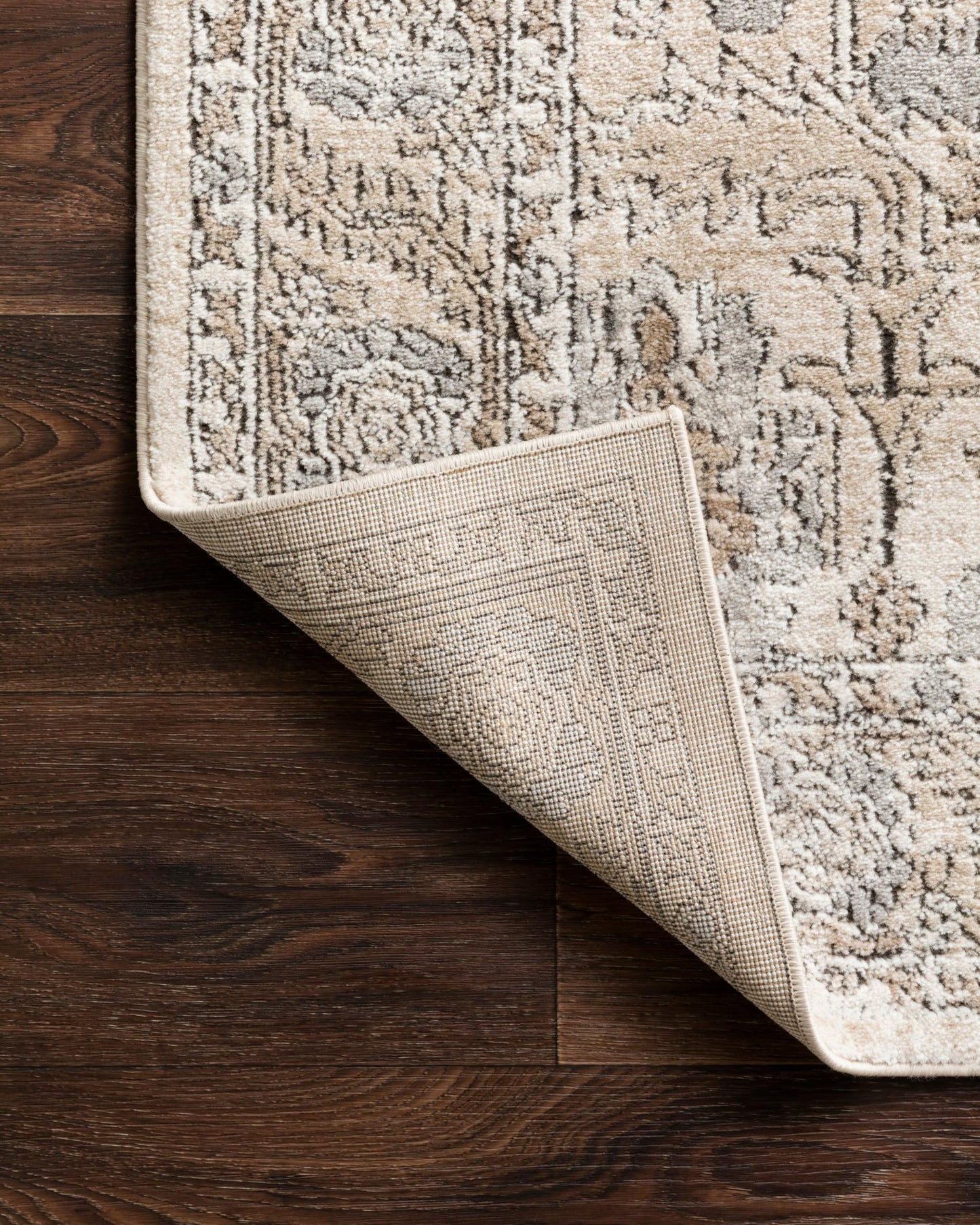 Loloi II Teagan Collection TEA-03 Ivory/Sand 9'-9" x 13'-6", .25" Thick, Area Rug, Soft, Durable, Neutral, Woven, Low Pile, Non-Shedding, Easy Clean, Living Room Rug