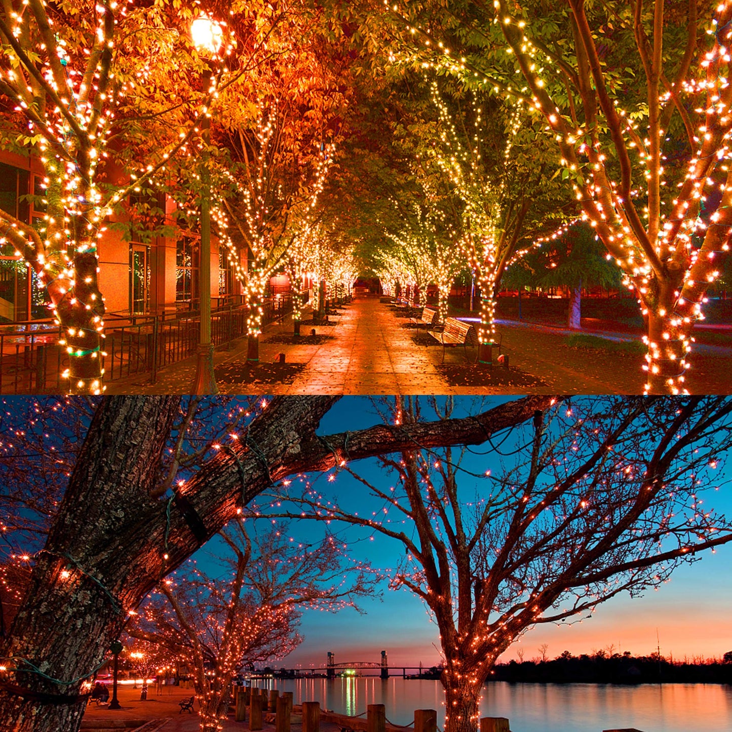 Twinkle Star 200 LED 66FT Halloween Fairy String Lights, Halloween Decoration Lights with 8 Lighting Modes, Mini String Lights Plug in for Indoor Outdoor Christmas Garden Wedding Party Decor, Orange