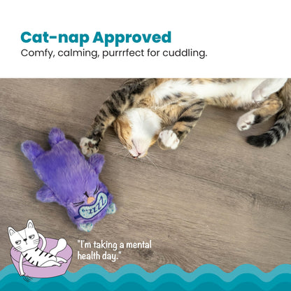 Catstages Purr Pillow Kitty Calming Cat Toy with Touch-Activated Purring and Soft Plush, Purple - Helps Reduce Stress & Provide Anxiety Relief for Cats, X-Large