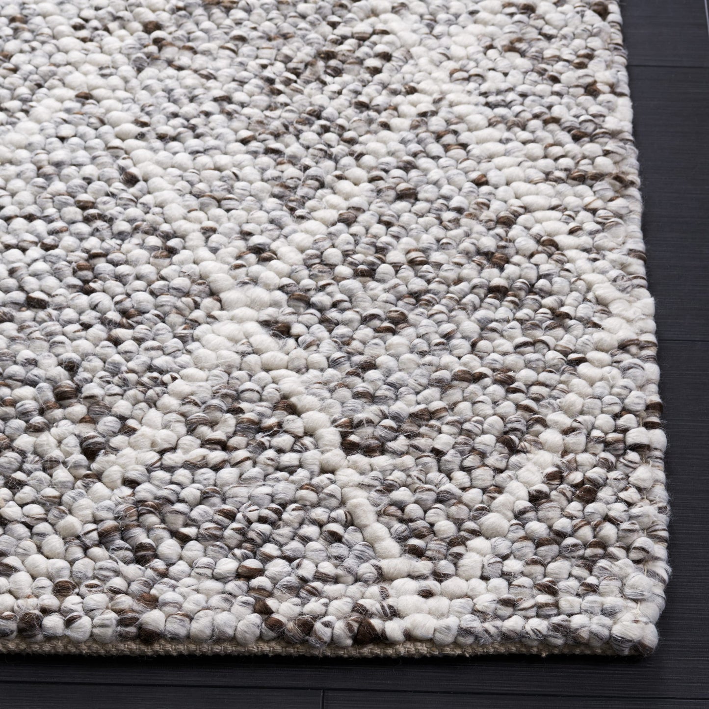 SAFAVIEH Natura Collection Area Rug - 6' x 9', Ivory & Stone, Handmade Moroccan Trellis Cotton, Ideal for High Traffic Areas in Living Room, Bedroom (NAT712A)