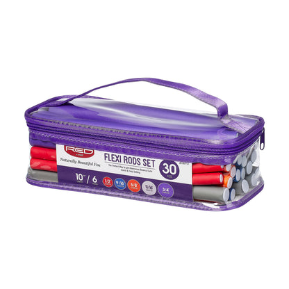 Red by Kiss 36PCS Flexi Rods, Flexible Curling Rods, Twist Foam Hair Rollers, No Heat Hair Curlers 7" Sets