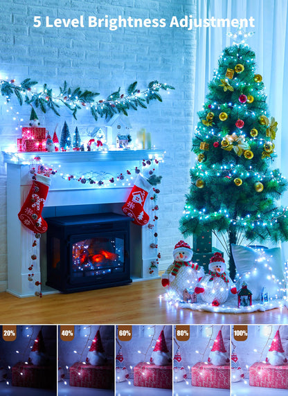 Brightown 10FT Fairy Lights Color Changing - 100 LED 22 Colors Firecracker Fairy Lights with Remote, Cluster String Lights Indoor with 12 Lighting Mode, Christmas Fairy Light for Bedroom Classroom