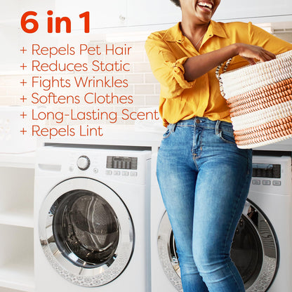 Bounce Pet Hair and Lint Guard Mega Dryer Sheets with 3X Pet Hair Fighters, Fresh Scent, 130 Count, Bounce Dryer Sheets, Fabric Softener Sheets