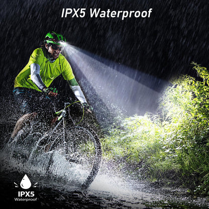 Blukar Head Torch Rechargeable, 2000L Super Bright LED Headlamp Headlight with Sensor Control, 6 Light Modes, IPX5 Waterproof, 30 Hrs Runtime for Power Cuts, Emergency, Running, Hiking etc.