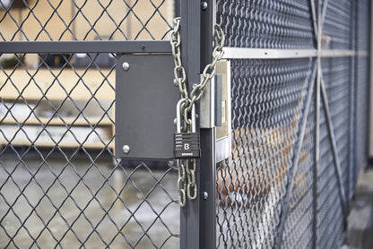 BRINKS - 44mm Commercial Laminated Steel Weather Resistant Padlock with 2 3/8” Shackle - TPE Wrapped and Hardened Boron Steel Shackle